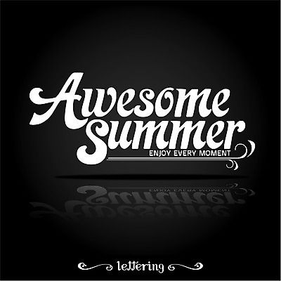 영어 계절 여행 일러스트 휴가 사람없음 여름 여름휴가 바캉스 라벨 필기체 레터링 국내일러스트 AI파일 문자 프레임 파일형식 벡터 여름_계절