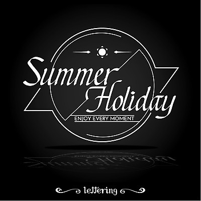 영어 계절 여행 일러스트 휴가 사람없음 여름 여름휴가 바캉스 태양 라벨 필기체 레터링 국내일러스트 AI파일 자연요소 문자 프레임 파일형식 벡터 여름_계절