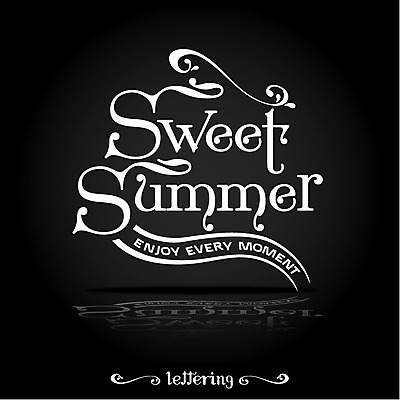 영어 계절 여행 일러스트 휴가 사람없음 여름 여름휴가 바캉스 라벨 필기체 레터링 국내일러스트 AI파일 문자 프레임 파일형식 벡터 여름_계절