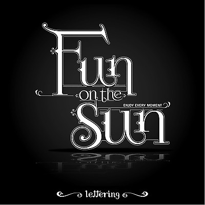 영어 계절 여행 일러스트 휴가 사람없음 여름 여름휴가 바캉스 라벨 필기체 레터링 국내일러스트 AI파일 문자 프레임 파일형식 벡터 여름_계절