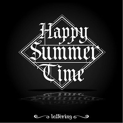 영어 계절 여행 일러스트 휴가 사람없음 여름 여름휴가 바캉스 라벨 필기체 레터링 국내일러스트 AI파일 문자 프레임 파일형식 벡터 여름_계절