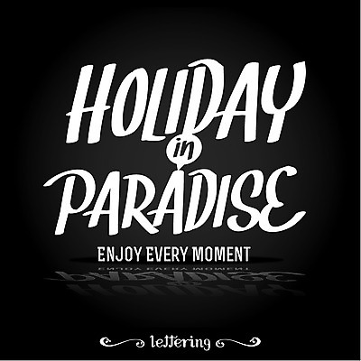 영어 계절 여행 일러스트 휴가 사람없음 여름 여름휴가 바캉스 라벨 파라다이스 필기체 레터링 국내일러스트 AI파일 문자 프레임 파일형식 벡터 여름_계절