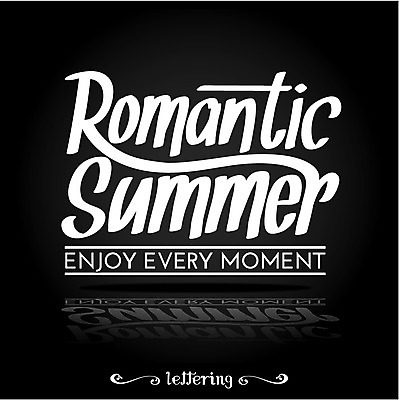 영어 계절 여행 일러스트 휴가 사람없음 여름 여름휴가 바캉스 라벨 로맨틱 필기체 레터링 국내일러스트 AI파일 문자 컨셉 프레임 파일형식 벡터 여름_계절