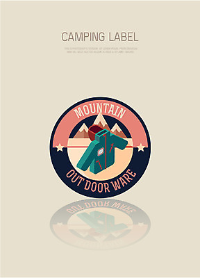 일러스트 레저 산 아웃도어 사람없음 라벨 점퍼 캠핑 등산복 국내일러스트 AI파일 옷 프레임 등산 외투 파일형식 벡터