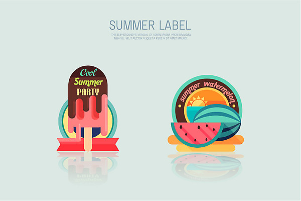 계절 과일 일러스트 아이스크림 여름음식 수박 사람없음 여름 태양 라벨 제철음식 제철과일 국내일러스트 AI파일 자연요소 음식 디저트 프레임 제철 파일형식 벡터 여름_계절