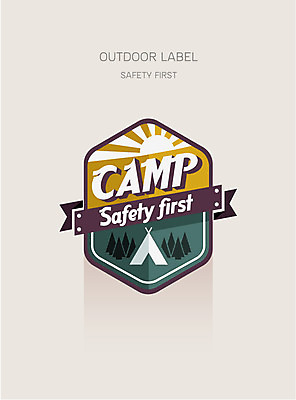 나무 식물 일러스트 아웃도어 텐트 안전 사람없음 태양 라벨 캠핑 국내일러스트 AI파일 자연요소 레저 프레임 캠핑도구 파일형식 벡터