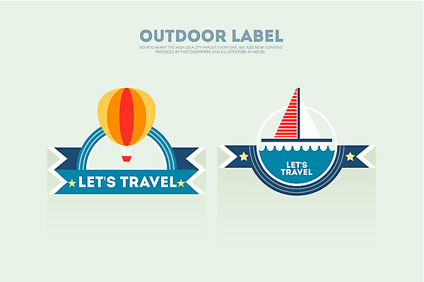 바다 여행 요트 일러스트 휴가 아웃도어 사람없음 라벨 열기구 선박 국내일러스트 AI파일 수상교통 배_교통 항공교통 프레임 파일형식 벡터