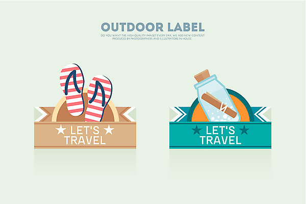 계절 여행 일러스트 휴가 유리병 아웃도어 사람없음 여름 라벨 쪼리 편지 국내일러스트 AI파일 병_용기 프레임 샌들 파일형식 벡터