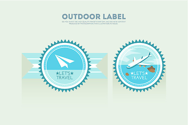 바다 여행 일러스트 휴가 비행기 아웃도어 사람없음 라벨 종이비행기 국내일러스트 AI파일 항공교통 대중교통 프레임 종이접기 파일형식 벡터