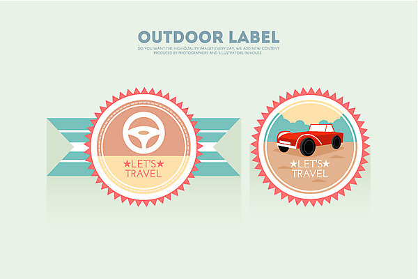 여행 일러스트 자동차 휴가 아웃도어 사람없음 라벨 핸들 국내일러스트 AI파일 육상교통 프레임 파일형식 벡터