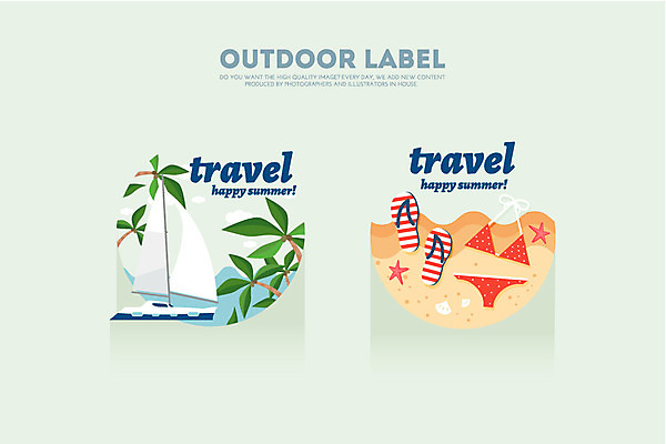 식물 계절 수영복 여행 요트 일러스트 휴가 아웃도어 해변 사람없음 여름 비키니 야자수 라벨 쪼리 선박 국내일러스트 AI파일 나무 옷 바다 수상교통 배_교통 프레임 샌들 파일형식 벡터