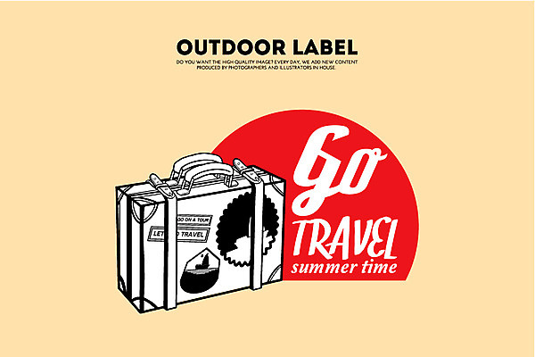 여행 가방 일러스트 휴가 아웃도어 사람없음 라벨 여행가방 빈티지 국내일러스트 AI파일 잡화 컨셉 프레임 파일형식 벡터