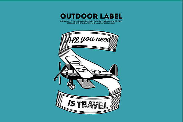 여행 일러스트 휴가 비행기 아웃도어 사람없음 라벨 빈티지 국내일러스트 AI파일 컨셉 항공교통 대중교통 프레임 파일형식 벡터