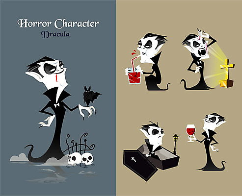 캐릭터 십자가 일러스트 해골 사람없음 혈액 무서움 공포 관 박쥐 흡혈귀 드라큘라 호러 관_장례 호러캐릭터 일러캐릭터 AI파일 감정 포유류 뼈 장례용품 파일형식 벡터