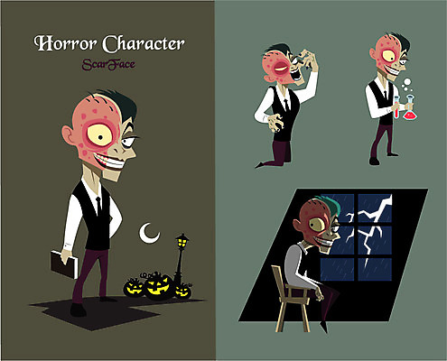 캐릭터 남자 가로등 의자 일러스트 호박 실험 박사 사람 여러명 성인 책 달 상처 번개 무서움 비커 공포 호러 흉터 성인남자만 호러캐릭터 일러캐릭터 AI파일 자연요소 직업 공공시설 감정 가구 다수 채소 날씨 실험기구 남자만 성인만 파일형식 벡터