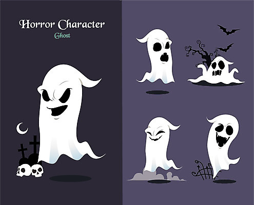 나무 식물 캐릭터 일러스트 사람없음 울타리 달 무덤 유령 무서움 공포 박쥐 호러 호러캐릭터 일러캐릭터 AI파일 자연요소 감정 포유류 담장 파일형식 벡터