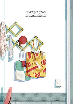 PSD 모자 의자 일러스트 사람없음 재활용 옷걸이 오브젝트 환경보전 에코백 업사이클링 국내일러스트 잡화 가구 가방 사회이슈 에코 친환경 파일형식