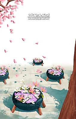 PSD 식물 공원 꽃잎 꽃 화분 일러스트 사람없음 재활용 오브젝트 환경보전 타이어 업사이클링 국내일러스트 공공시설 사회이슈 친환경 파일형식