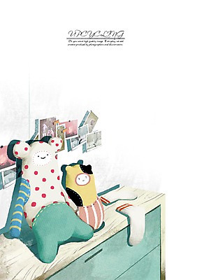 PSD 인형 일러스트 양말 사람없음 재활용 오브젝트 환경보전 서랍장 기념사진 업사이클링 국내일러스트 가구 사회이슈 친환경 파일형식