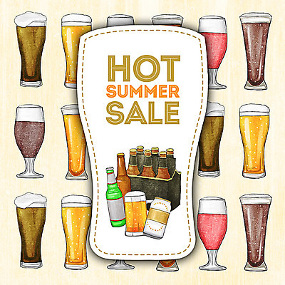 PSD 계절 일러스트 프레임 맥주 주류 종류 사람없음 여름 세일 맥주잔 맥주병 캔맥주 국내일러스트 음료 술잔 술병 캔 파일형식