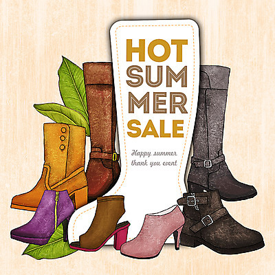 PSD 계절 신발 일러스트 프레임 부츠 종류 사람없음 여름 세일 국내일러스트 파일형식