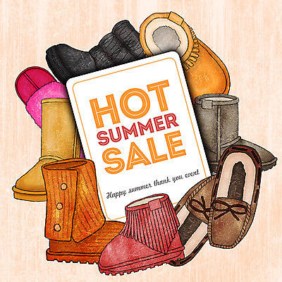 PSD 계절 신발 일러스트 프레임 부츠 종류 사람없음 여름 세일 어그부츠 국내일러스트 파일형식