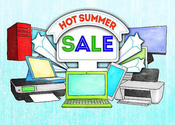 PSD 계절 일러스트 프레임 종류 사람없음 여름 노트북 전자제품 컴퓨터 태블릿 세일 모니터 인쇄 국내일러스트 스마트기기 파일형식