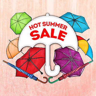 PSD 계절 일러스트 우산 프레임 종류 사람없음 여름 세일 장우산 국내일러스트 파일형식
