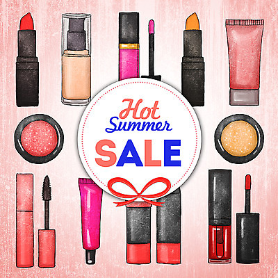 PSD 계절 리본 일러스트 프레임 종류 사람없음 여름 세일 화장품 립스틱 볼터치 크림 마스카라 립글로스 아이셰도우 틴트 파운데이션 국내일러스트 화장 뷰티 파일형식