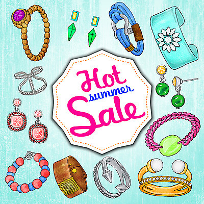 PSD 계절 일러스트 장신구 팔찌 프레임 종류 사람없음 여름 세일 귀걸이 반지 보석 뱅글 국내일러스트 광석 파일형식