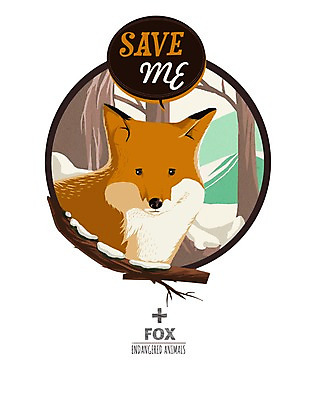 PSD 나무 동물 캐릭터 동물캐릭터 일러스트 포유류 사람없음 눈 숲 여우 멸종위기동물 일러캐릭터 멸종위기종 자연요소 식물 날씨 파일형식