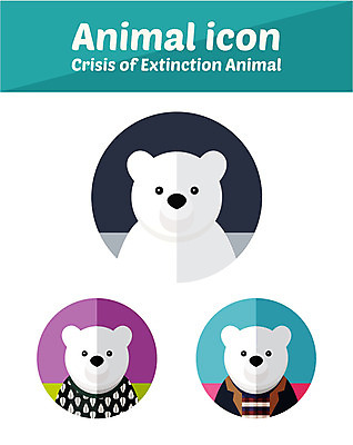 동물 캐릭터 동물캐릭터 일러스트 사람없음 플랫 곰캐릭터 북극곰 멸종위기동물 일러캐릭터 멸종위기종 AI파일 곰 파일형식 벡터