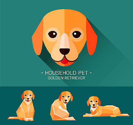 동물 캐릭터 얼굴 동물캐릭터 일러스트 사람없음 반려동물 플랫 개 골든리트리버 리트리버 강아지 개캐릭터 일러캐릭터 AI파일 포유류 신체부위 파일형식 벡터