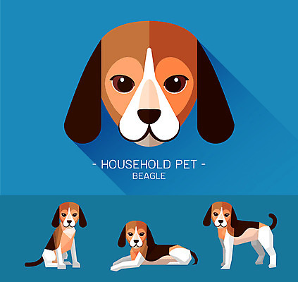 동물 캐릭터 얼굴 동물캐릭터 일러스트 사람없음 반려동물 플랫 개 강아지 비글 개캐릭터 일러캐릭터 AI파일 포유류 신체부위 파일형식 벡터