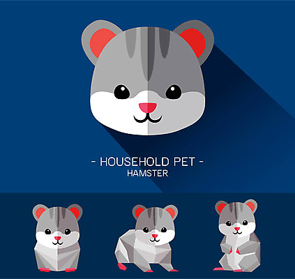 동물 캐릭터 얼굴 동물캐릭터 일러스트 사람없음 반려동물 플랫 햄스터 일러캐릭터 AI파일 신체부위 설치류 파일형식 벡터