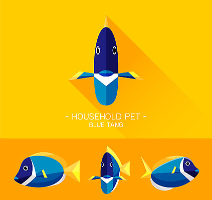 동물 캐릭터 얼굴 동물캐릭터 일러스트 사람없음 플랫 열대어 어류캐릭터 블루탱 일러캐릭터 AI파일 어류 신체부위 파일형식 벡터
