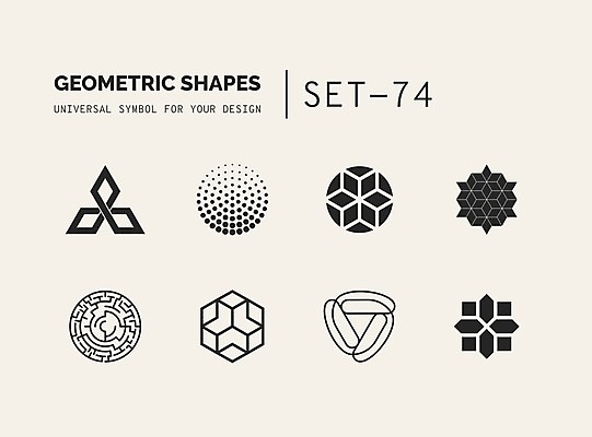 EPS 해외이미지 문양 디자인 선 일러스트 추상 사람없음 세트 사각형 점 원형 삼각형 심볼 라인아트 심플 육각형 미로 지오메트릭 해외202004 해외일러스트 도형 무늬 파일형식 벡터 이미지허브