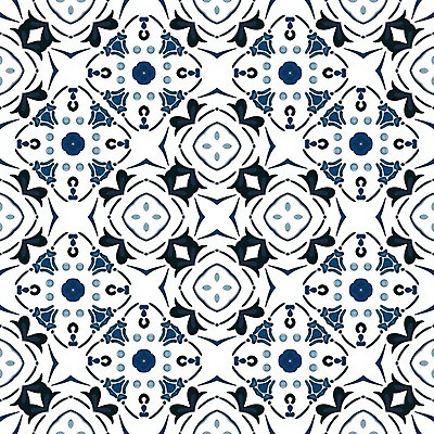 EPS 해외이미지 전통 디자인 패턴 일러스트 벽지 추상 장식 파란색 흰색 포르투갈 타일 묘사 정사각형 스페인어 엘리먼트 튀니지 해외202004 해외일러스트 도형 유럽 컬러 무늬 아프리카 파일형식 벡터 이미지허브