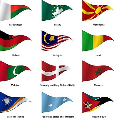 EPS 해외이미지 스티커 일러스트 사람없음 세트 세계 깃발 삼각형 국기 모로코 몰디브 말레이시아 마다가스카르 마케도니아 말라위 말리 몰타섬 해외202004 해외일러스트 도형 아시아 섬 아프리카 몰타 파일형식 벡터 남유럽 이미지허브