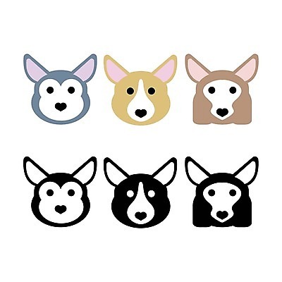 EPS 해외이미지 동물 디자인 얼굴 백그라운드 일러스트 포유류 미술 그래픽 반려동물 플랫 개 만화 묘사 오브젝트 그림 엘리먼트 유래 해외202004 해외일러스트 문화예술 신체부위 파일형식 벡터 이미지허브