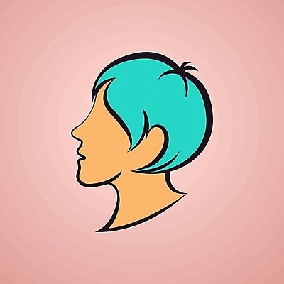 EPS 해외이미지 디자인 여자 실루엣 얼굴 컨셉 일러스트 추상 건강 유행 상점 스파 심볼 사인 돌봄 해외202004 해외일러스트 무늬 모션 촬영기법 사람 신체부위 파일형식 벡터 이미지허브