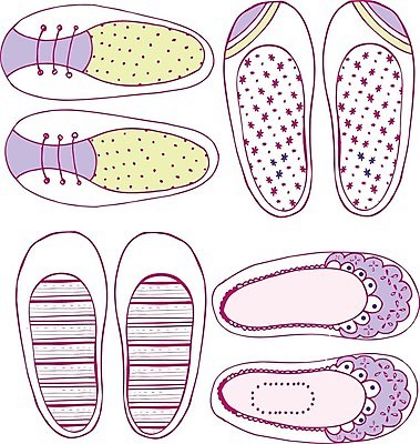 EPS 해외이미지 옷 여자 신발 일러스트 발 쇼핑 유행 쌍 화려 우아함 가죽 양발 스타일 해외202004 해외일러스트 컨셉 사람 신체부위 파일형식 벡터 이미지허브