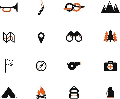 EPS 해외이미지 나무 지도 일러스트 자연 산 텐트 물 약 라벨 쌍안경 화물 깃발 숲 나침반 모닥불 호루라기 물병 루트 충고 해외202004 해외일러스트 자연요소 식물 의학 불 프레임 캠핑도구 망원경 운송업 물통 생태계 파일형식 벡터 이미지허브