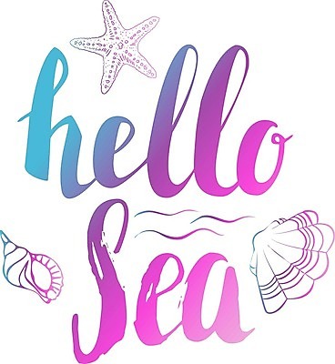 EPS 해외이미지 템플릿 디자인 문장 바다 여행 백그라운드 일러스트 캘리그라피 텍스트 자연 하늘 휴식 타이포그라피 사람없음 장식 파란색 메시지 사인 복고 초대 타입 레터링 해외202004 해외일러스트 문자 컬러 컨셉 생태계 파일형식 벡터 이미지허브