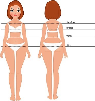 EPS 해외이미지 모양 템플릿 신체 일러스트 부분 해부 서기 비키니 숫자 흰색 심플 치수 해외202004 해외일러스트 문자 수영복 컬러 의학 모션 파일형식 벡터 옷 이미지허브