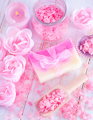 포토 JPG 해외이미지 리본 분홍색 사람없음 스파 조개껍데기 오브젝트 아로마 스파용품 비누 향초 아로마테라피 스쿱 입욕소금 해외202004 해외포토 컬러 초 조개 위생용품 미용용품 소금 테라피 파일형식 이미지허브