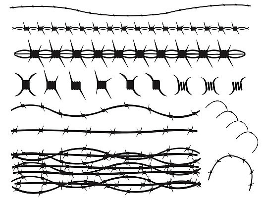 EPS 해외이미지 일러스트 세트 보안 철사 모음 해외202004 해외일러스트 안전 한글 파일형식 벡터 이미지허브