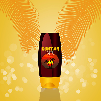 JPG 해외이미지 일러스트 나뭇잎 해변 사람없음 태양 갈색 노란색 화장품 선크림 썬텐오일 해외202004 해외포토 포토 자연요소 바다 컬러 잎 뷰티 파일형식 이미지허브