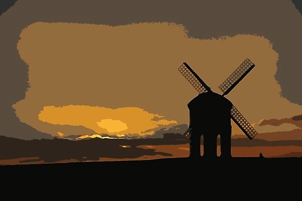 EPS 해외이미지 일러스트 건물 풍차 돛 옛날 해외202004 해외일러스트 건축물 파일형식 벡터 이미지허브