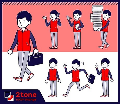 EPS 해외이미지 전신 남자 가방 일러스트 서기 여러명 성인 빨간색 세트 달리기 걷기 업무 지각 종업원 출퇴근 통화 판매원 서류뭉치 성인남자만 해외202004 해외일러스트 직업 잡화 컬러 다수 비즈니스 모션 사람 작업 문서 남자만 성인만 파일형식 벡터 이미지허브